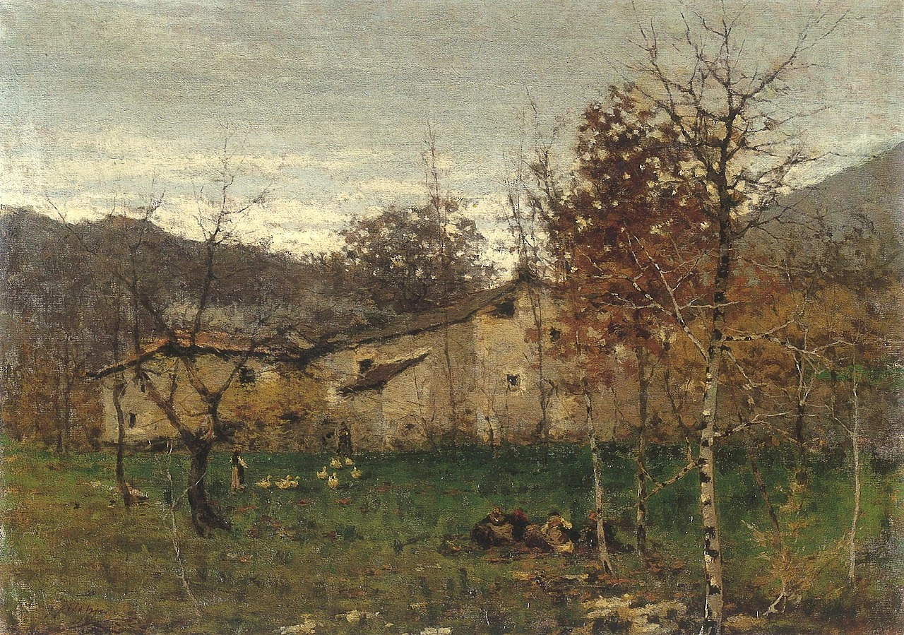  83-Francesco Filippini-Paesaggio con case e betulle-Musei Civici Santa Giulia-Brescia 